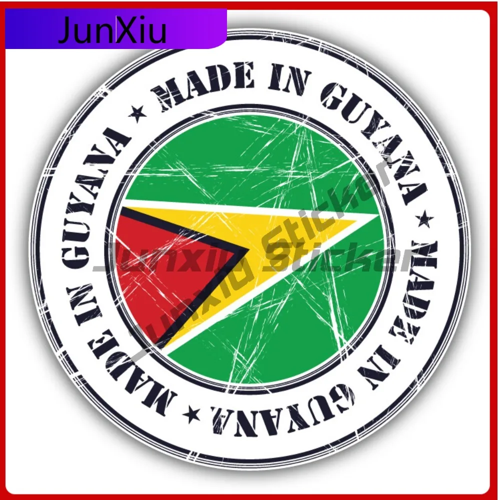 

Made In Guyana Grunge Flag Stamp Car Decal Bumper Stickers Funny Style Truck Use For Rear Window Decor Car Sticker Accessorie