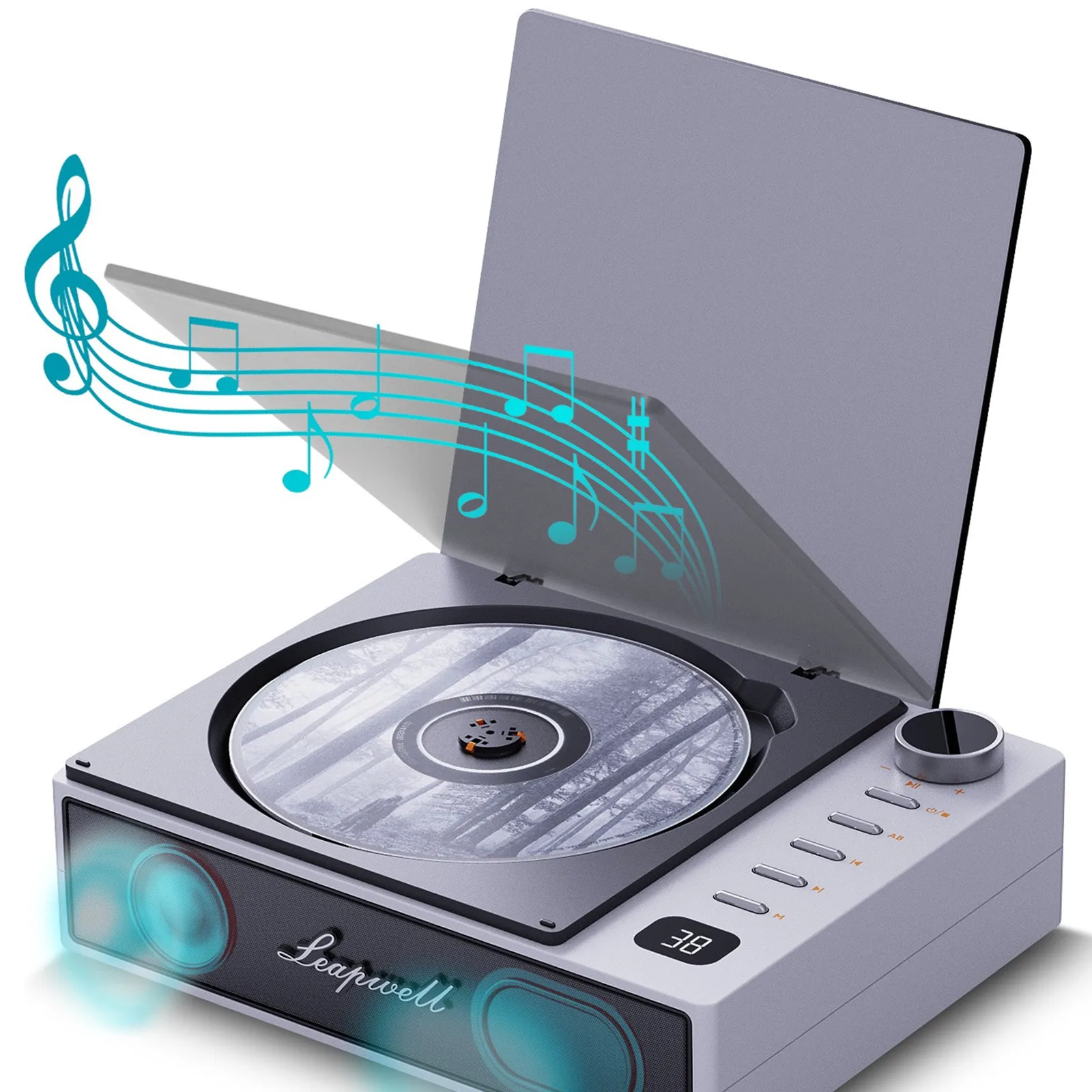 

Portable CD Disk Machine Walkman Bluetooth Speaker TF Card USB Flash Drive Player FM Radio Stereo Sound System Alarm Clock Audio