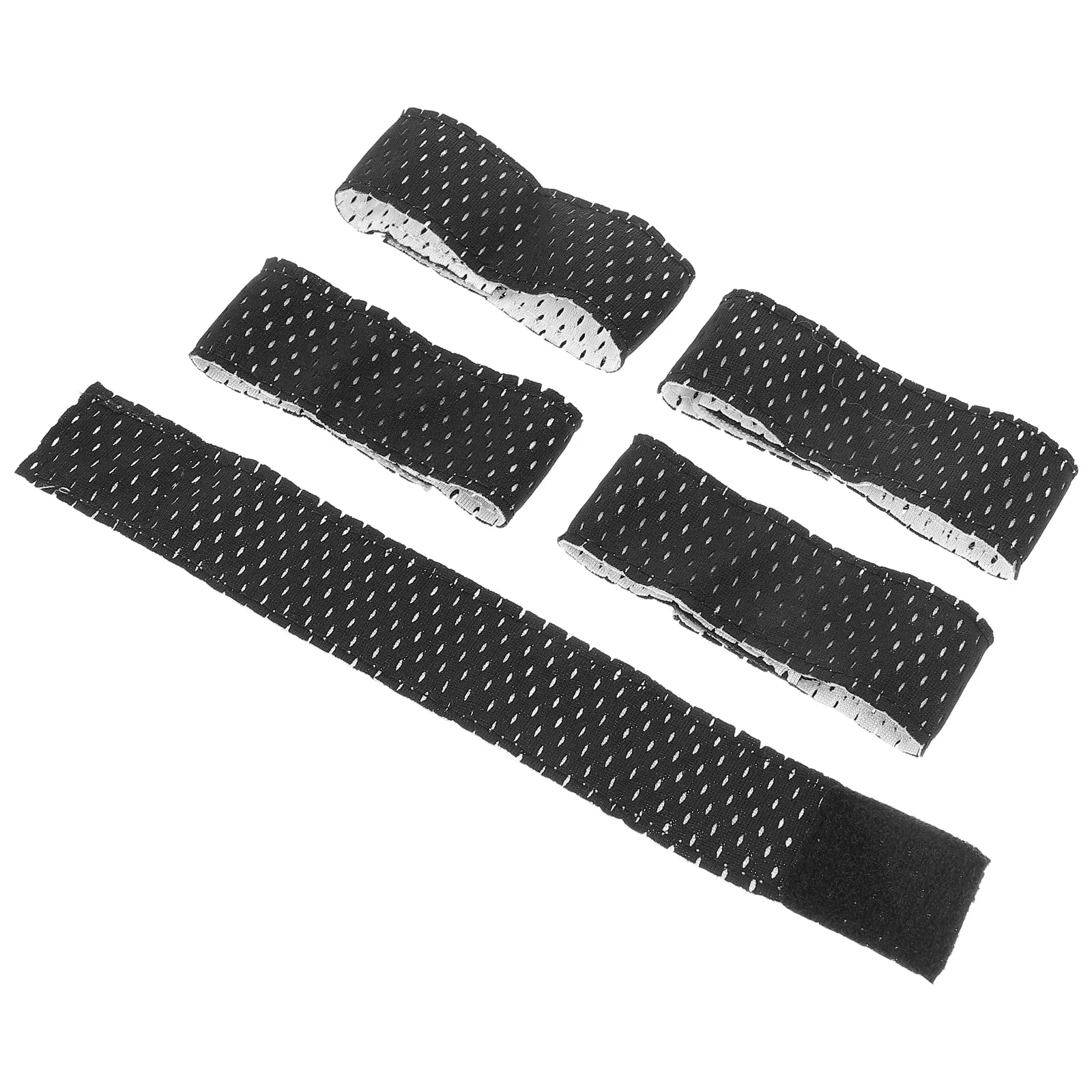 

5 Pcs Anti-slip Sleeves Shirt Cuff Bands Non-slip Elastic Garters Polyester Mesh Fabric Holder Football Straps