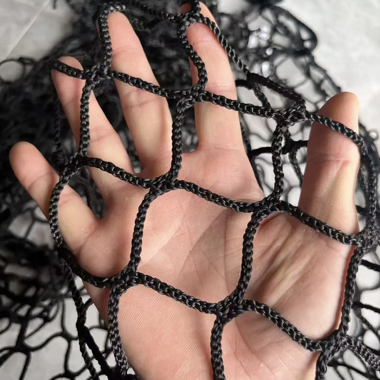 Black Knotless Net Children's Safety Net Garden Playground Anti-Fall Net Trampoline Net Balcony Stairs Anti Fall Protection Mesh