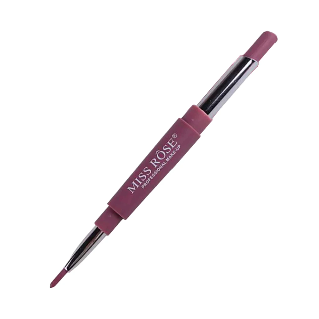 MISS ROSE 8 Colors Double-end Lipstick Long Lasting Waterproof Matte Lipstick Lip Liner for Lip Makeup