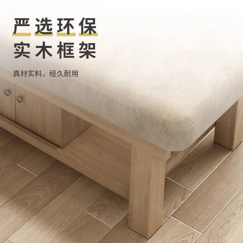 Solid Wood Beauty Bed Beauty Salon Special Massage Bed Physiotherapy Bed Traditional Chinese Medicine Massage Moxibustion Spa Ta