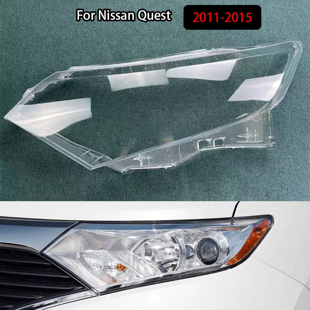 

For Nissan Quest 2011-2015 Front Headlight Cover Lamp Headlamp Cover Shell Mask Lampshade Lens Glass Car Accessories