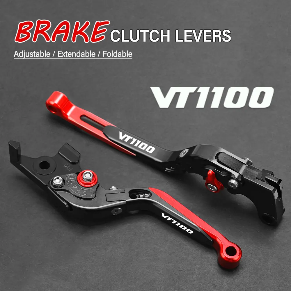 

FOR Honda VT1100 VT 1100 1995-2005 2006 2007 Motorcycle Hand Brake Clutch Adjustable Levers Handle Folding Extendable Lever grip