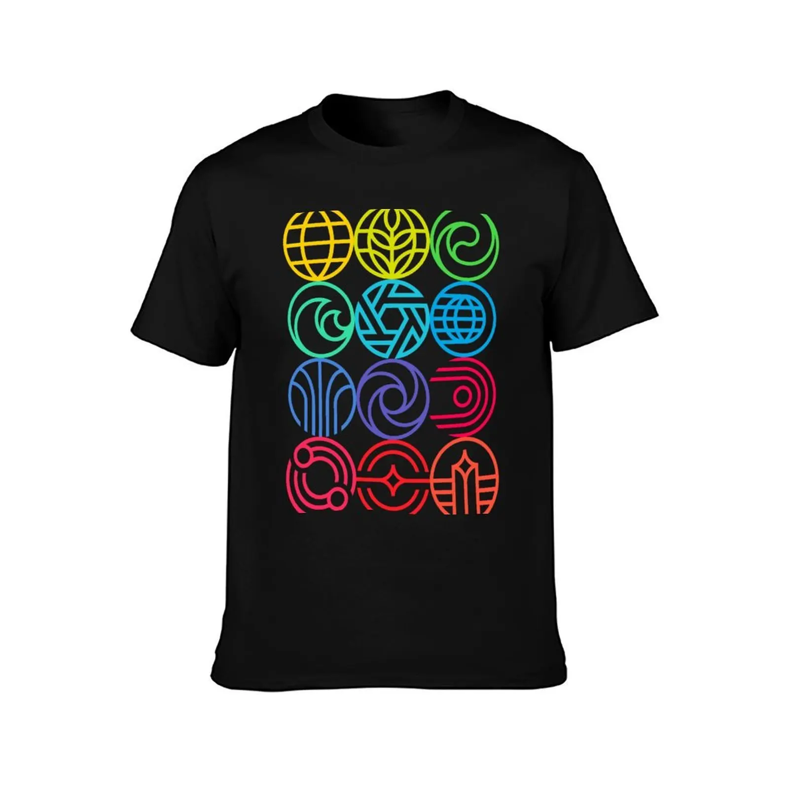 New Epcot Logos Version 2 T-Shirt, Summer Casual Cotton Tee, Oversized Streetwear Tops, Vintage Graphic Print, Unisex Men Women