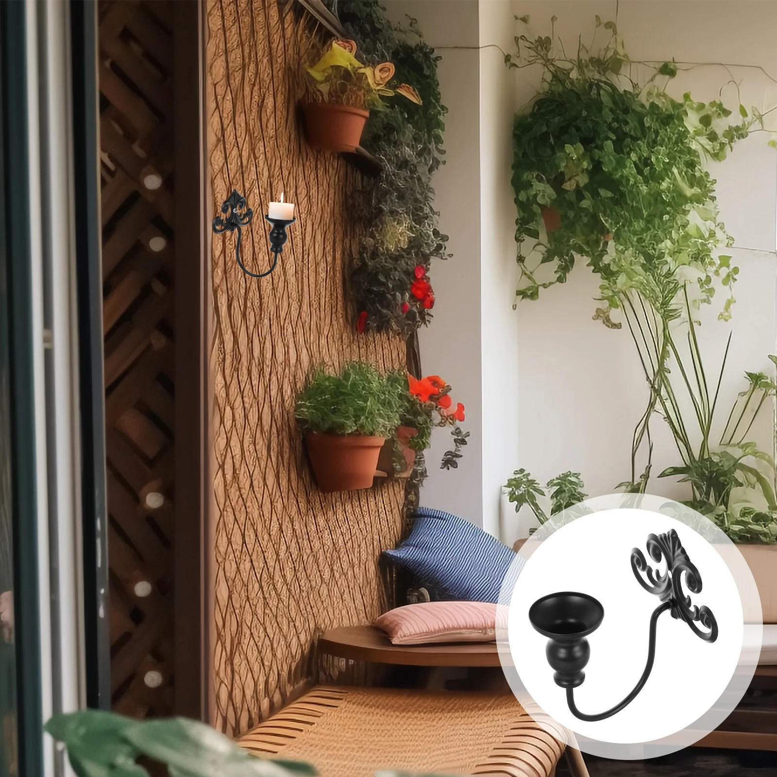 

Metal Sconces Iron Wall Mount Holders Decorative Stands For Home Office Living Room Dining Room Iron Candlestick