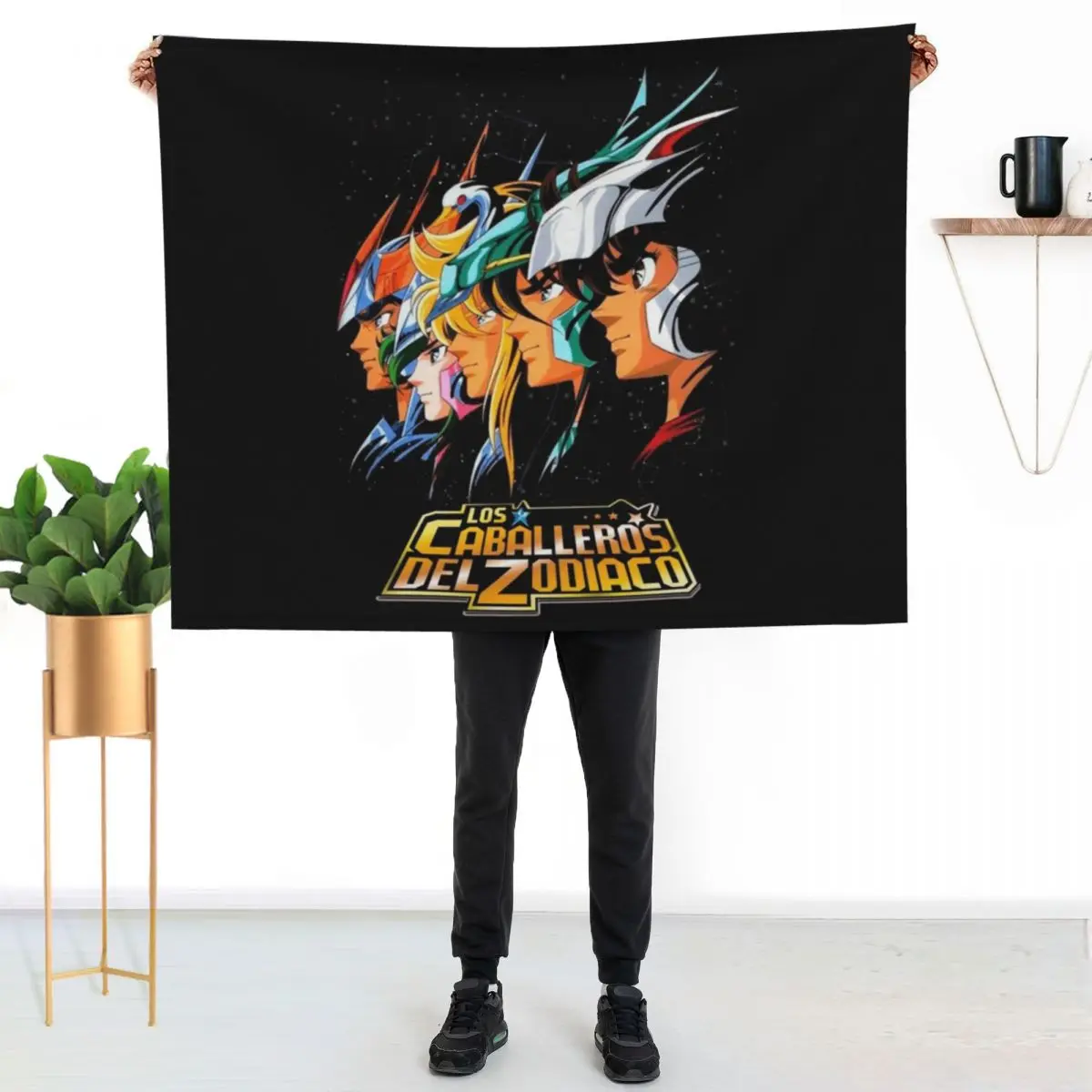 LOS CABALLEROS DEL ZODIACOPoster Throw Blanket Soft for sofa Sofas Thins Luxury Throw Sofa Blankets