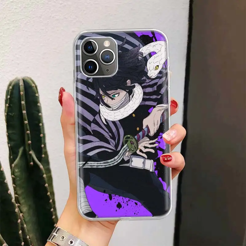 Demon Slayer Obanai Iguro For iPhone 16 15 14 13 12 11 Pro Max Phone Case X XS XR 7 Plus Print 8 SE Apple Fundas Cover Coque 11