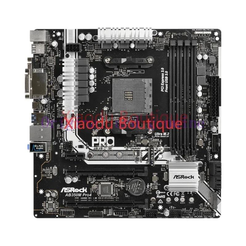 PARA ASRock AB350M Pro4 Placa-mãe AMD B350 Socket AM4 DDR4 Ryzen M.2 DVI ATX D-Sub