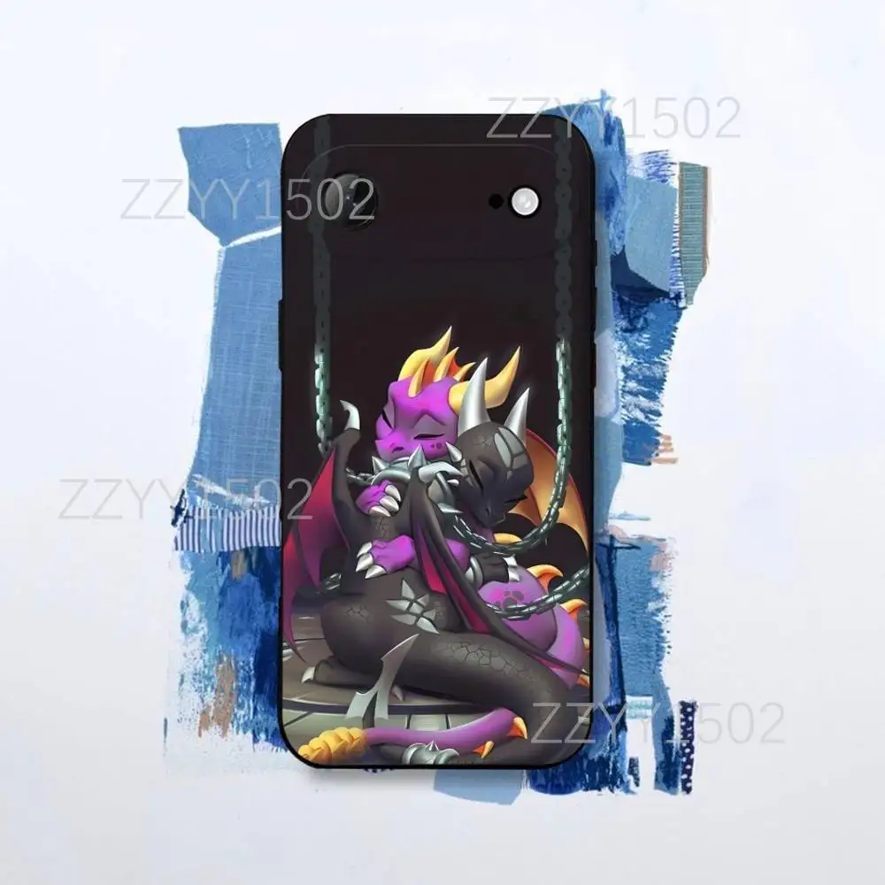 حافظة هاتف Game S-SpyroS the Dragon لهاتف iPhone 17,16,15,14,13,12,Pro,Max,Plus,E,SE4,Air,Mini Black Funda Shell