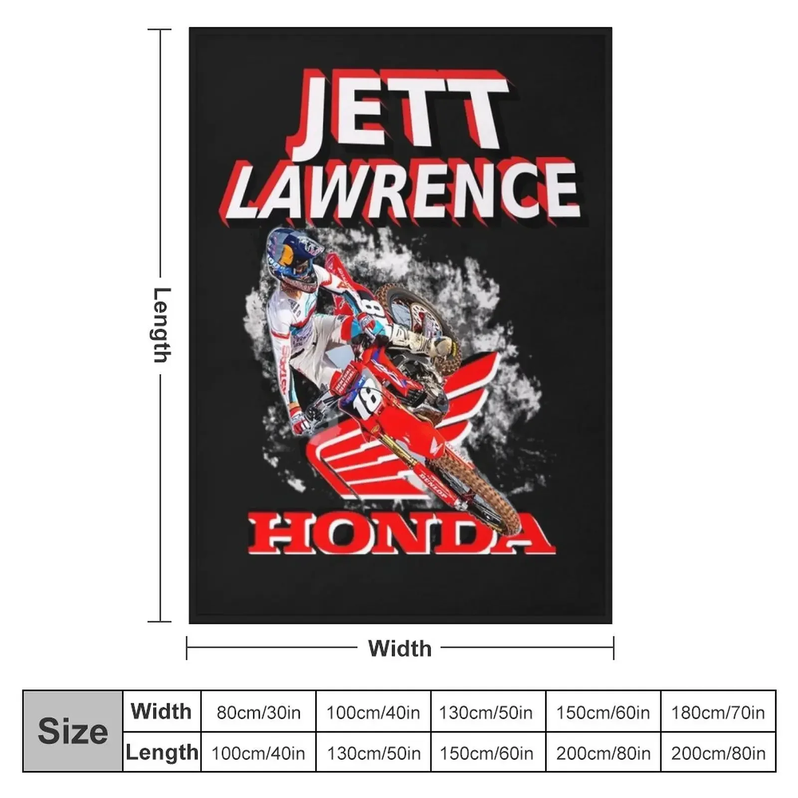 Jett Lawrence 250 Champion leader SX MX Champ Motocross Champion Collage Fan art ProGift Throw Blanket Luxury Designer Blankets