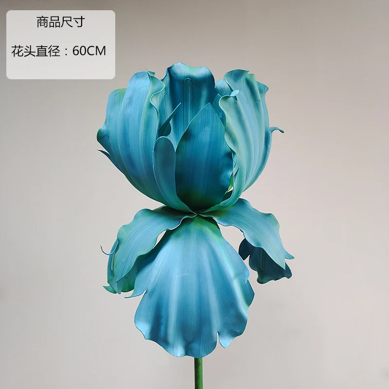 Große wasserdichte EVA-Irisblume, künstliche Garten- und Hochzeitsdekoration für draußen, Schaumstoffblume, Hintergrund für Geburtstagsfeiern, riesige Fensterblume – Detail 12
