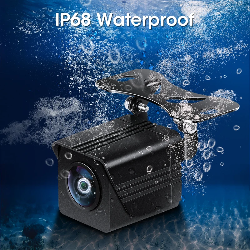 JMCQ Car Camera AHD/CVBS 5V - 24V 170° Vehicle Reverse View Camera Night Vision IP68 Waterproof Universal Fisheye Lens