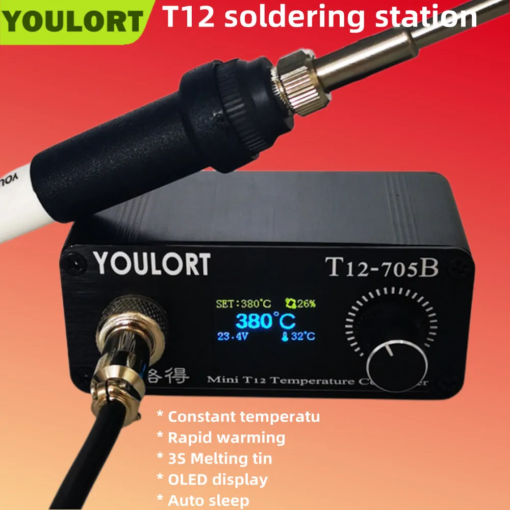 2025 T12-942 OLED MINI soldering station Digital electronic welding iron DC Version Portable without power supply 705B