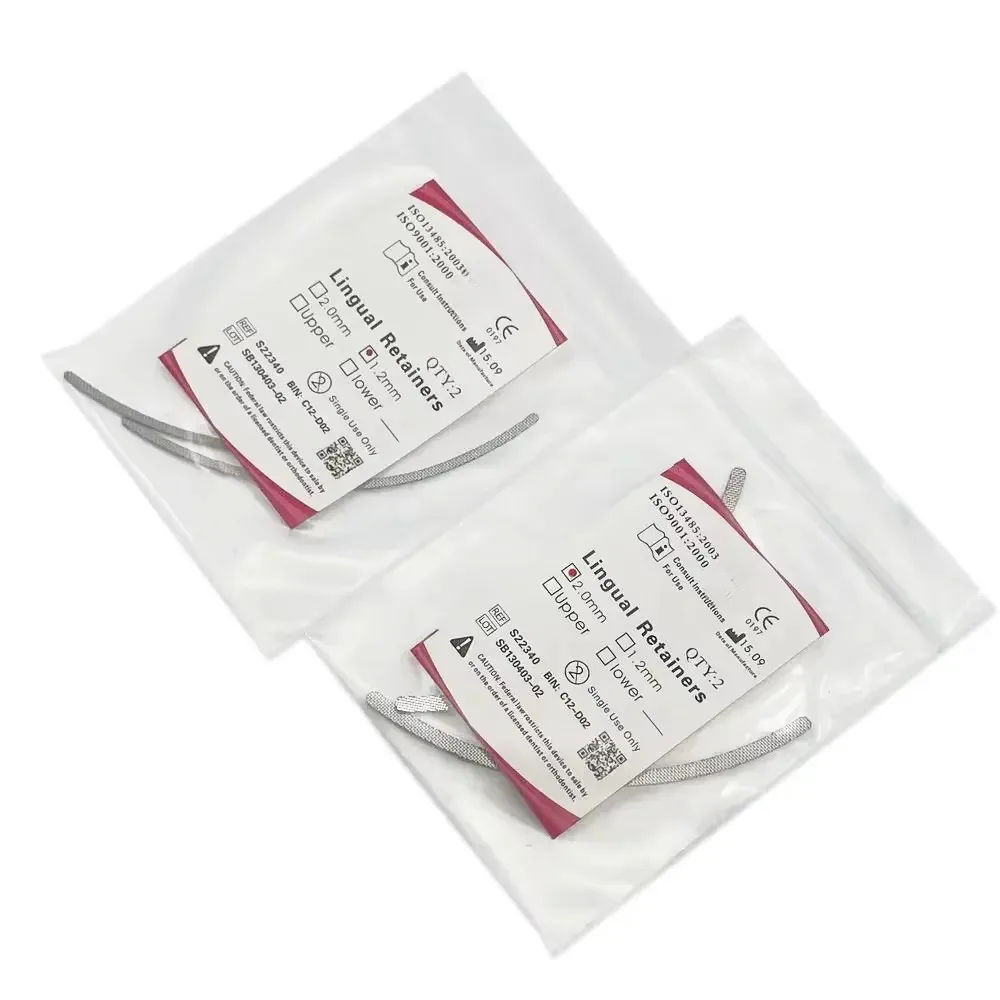 2pcs/pack Dental Universal Lingual Retainers Mesh Base Dental Lingual Retainer 1.2mm/2.0mm Dental Orthordontic Product