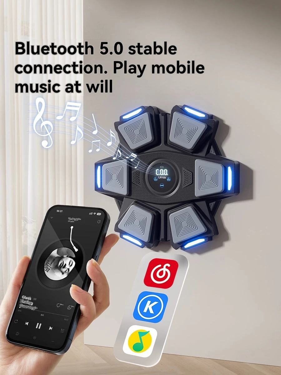 

Устройство для тренировки музыкального бокса, настенная мишень для умного дома для взрослых, электронная мишень для ударов в помещении.