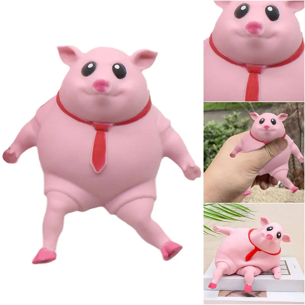 Creative New Pink Pig Squishy Stress Relief Decompression Toy Cute Squeeze Animal Little Pig Doll Pinch Fidget Decompression Toy