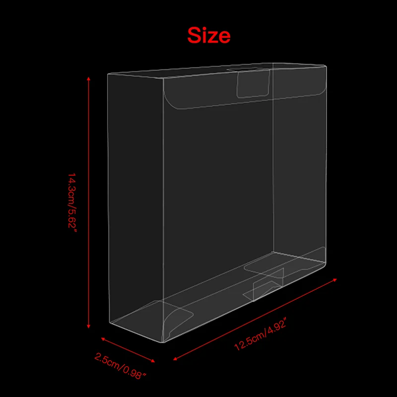Limpar PET Plastic Armazenamento Display Box, protetores para Double Playstation 1 PS1 CD Video Games