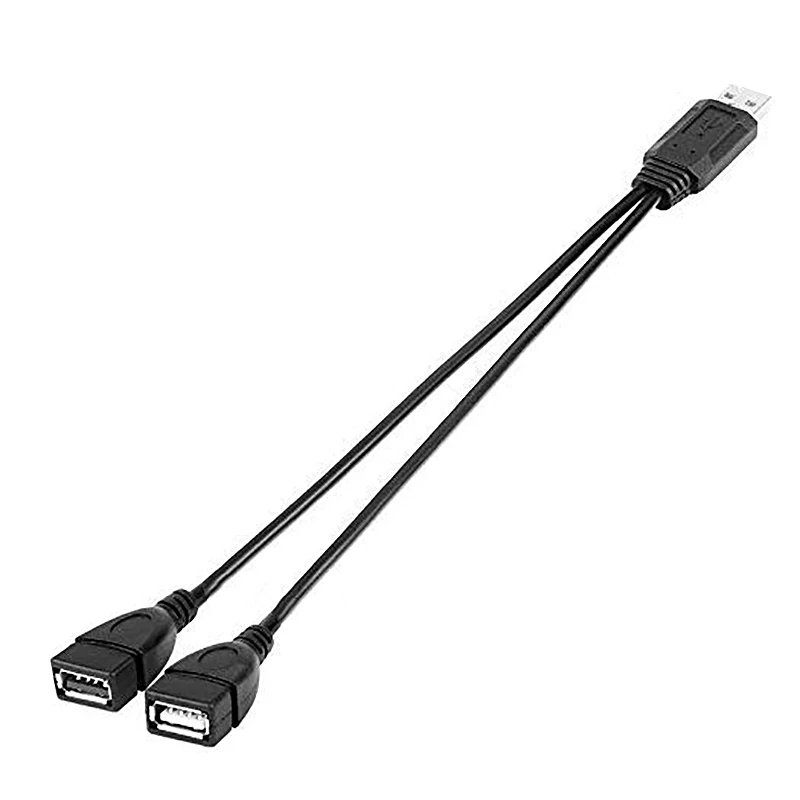 Cable divisor USB 2,0 A macho A USB Dual, conector hembra Y Cable cargador divisor
