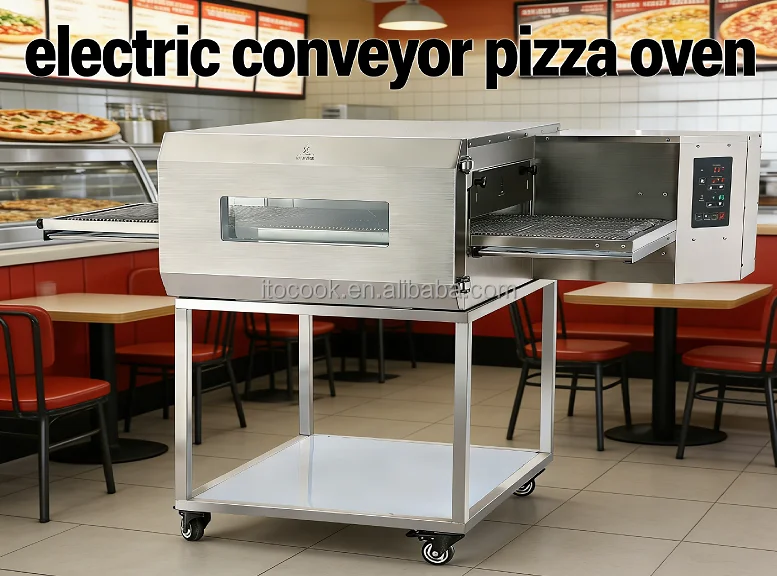 Electric Conveyor Pizza Oven Commercial Continuous Baking Oven For Latin American Restaurant Fast Food Shop
