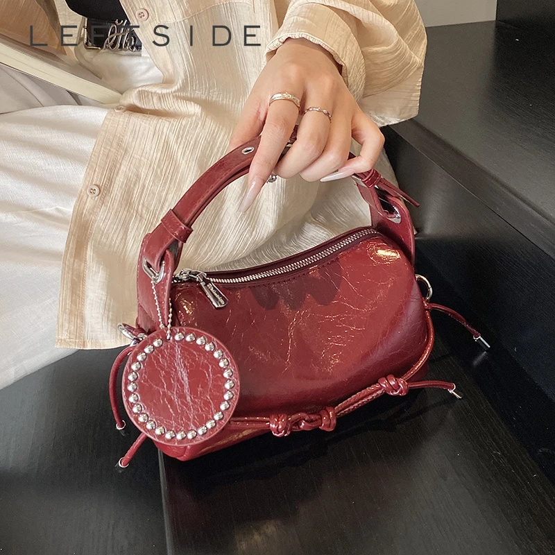 

LEFTSIDE Short Handle Bags for Women 2025 Summer New Y2K Trend Ladies Crossbody Shoulder Bag Females Handbags and Purses