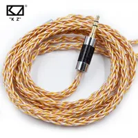 KZ 8 Core Gold Silver Copper Earphone Cables Hybrid 784 Cores Upgrade Cable ZSN ZS10 PRO ZSX ZAX 2Pin 3.5MM Original Headphones