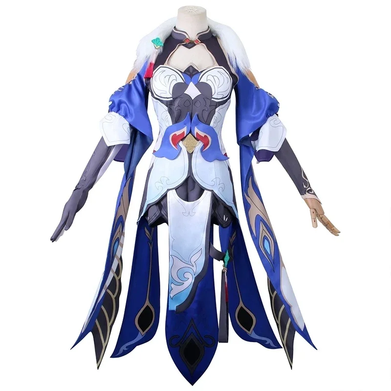 Honkai Star Rail Yukong Cosplay Costume Wig Dress Tail Ears Hairpins Uniform Helm Master Xianzhou Luofu Halloween Party Women