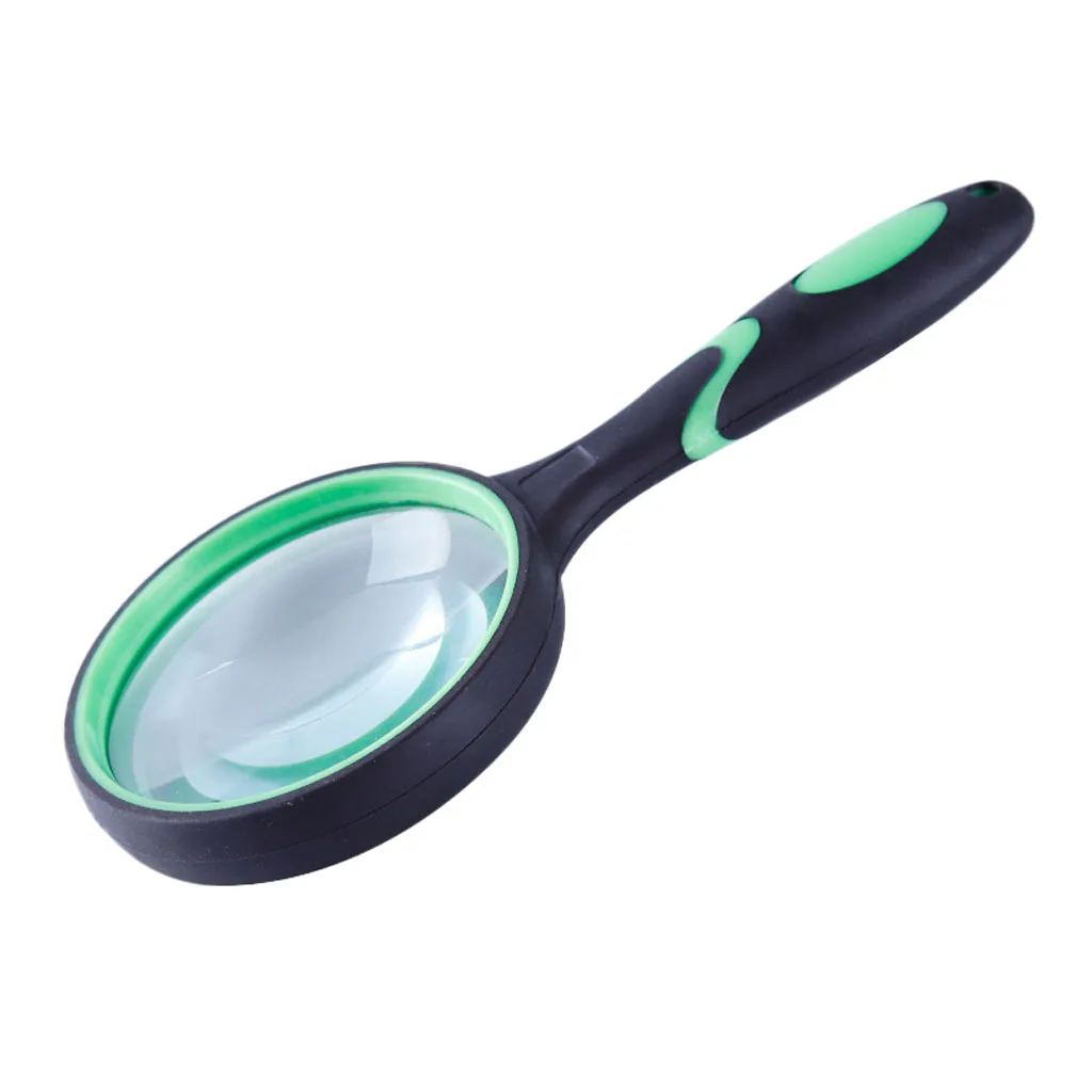 Rubber Handheld with 10, Portable Magnifying Glass for Reading, Inspection, Jewelry Repair