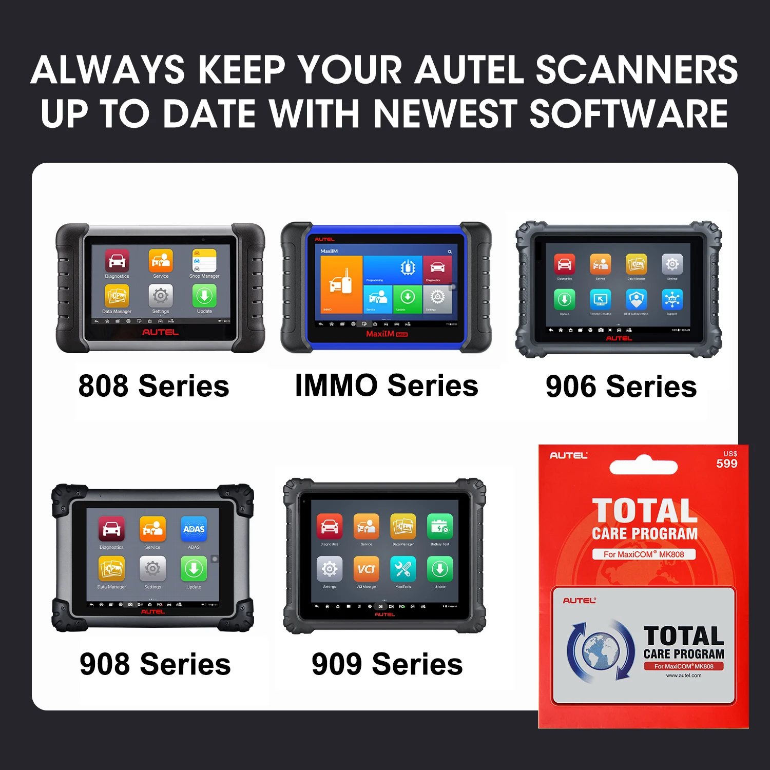 Autel DS808 DS808BT MK808/MK808S MK808BT Pro MK808-TS MaxiSYS Pro1 Years Autel Software Update Service TCP Card online update