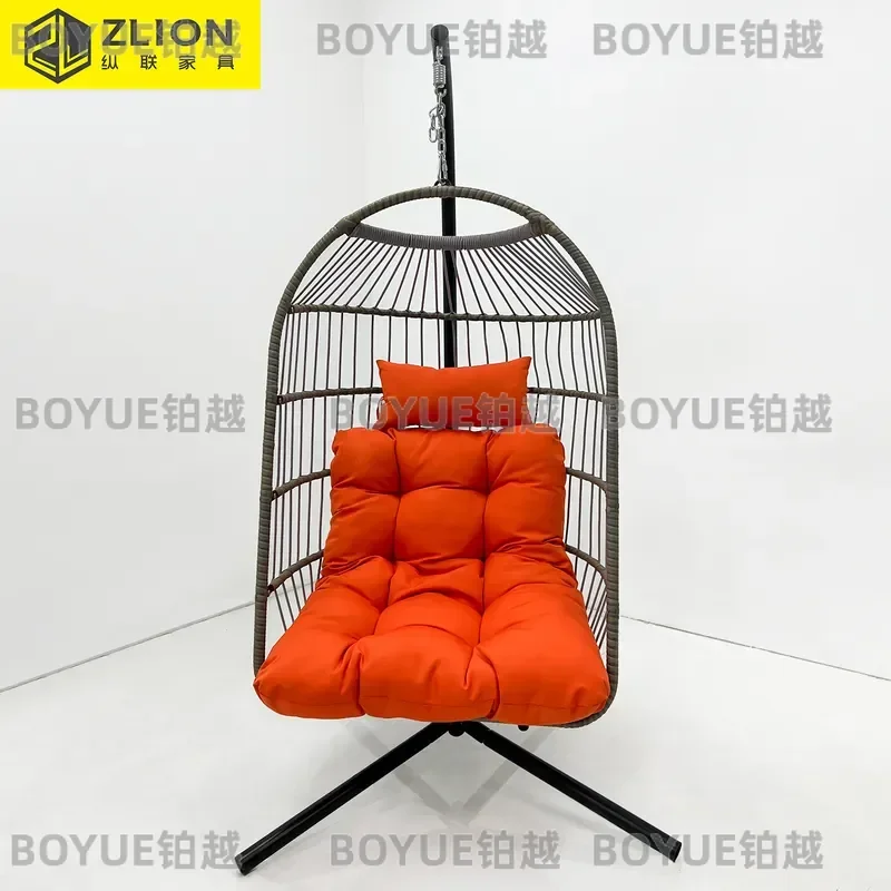 Waterproof Outdoor Hanging Swing Chair for Patio Garden Villa Terrace Sunshade Rattan Bird Nest Cradle Seat Single Leisure