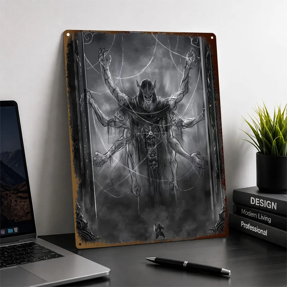 Shadow Slave Chained Prisoner Aluminum Poster Personalized Metal Sign Digital Adventure Tribute Wall Art For Gamers In Bedroom