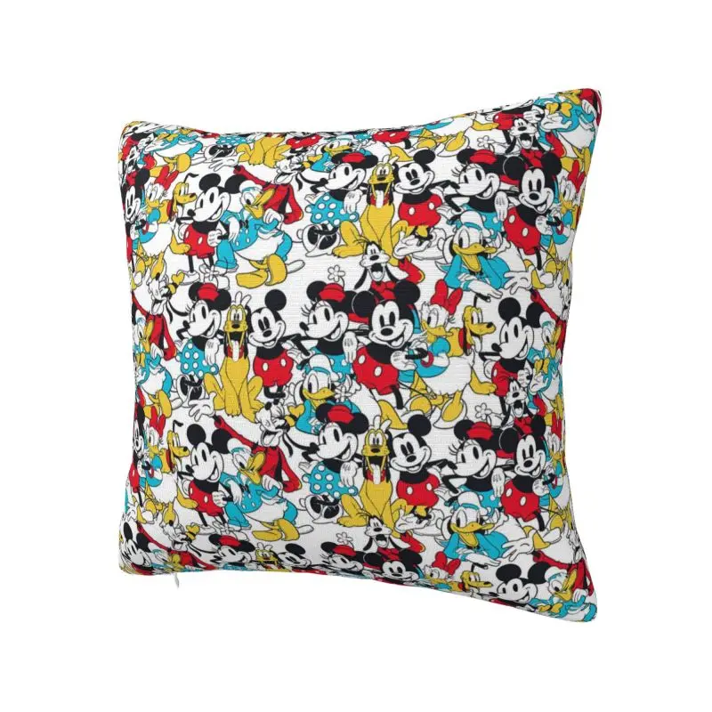 Custom Modern Mickey Mouse Cushion Cover 40x40 Cm Velvet Polyester Throw Pillow Case For Sofa ChairHome Decor Pillowslip