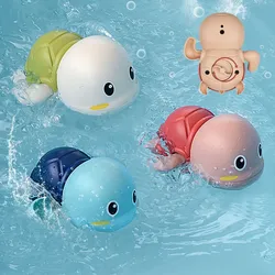 1-6 uds juguetes de baño para bebé reloj de cadena de agua baño lindo tortuga de natación juguetes piscina para niños juguetes de playa juguetes de baño para niños