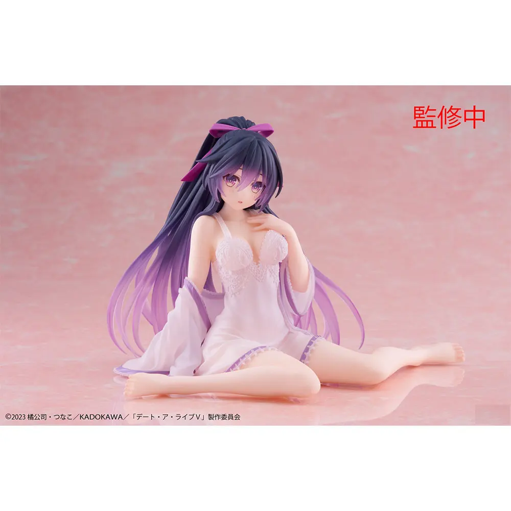 11CM Anime DATE A LIVE Figure Yatogami Tohka Sitting Pajamas Anime Model Toy Gift Collection Decorative Ornaments PVC