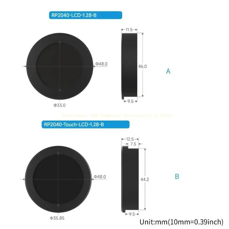 Für RPI 1.28in Display Screen Development Board 1.28 "Rund LCD -Mikrocontroller