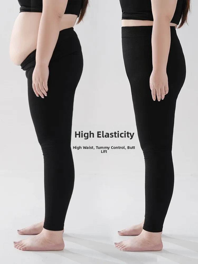 plus Size Women's Fce Lined Thermal Tights Elastic High Waist Slim Fit Pants Leggings for plus Size Women Comfortable Warm
