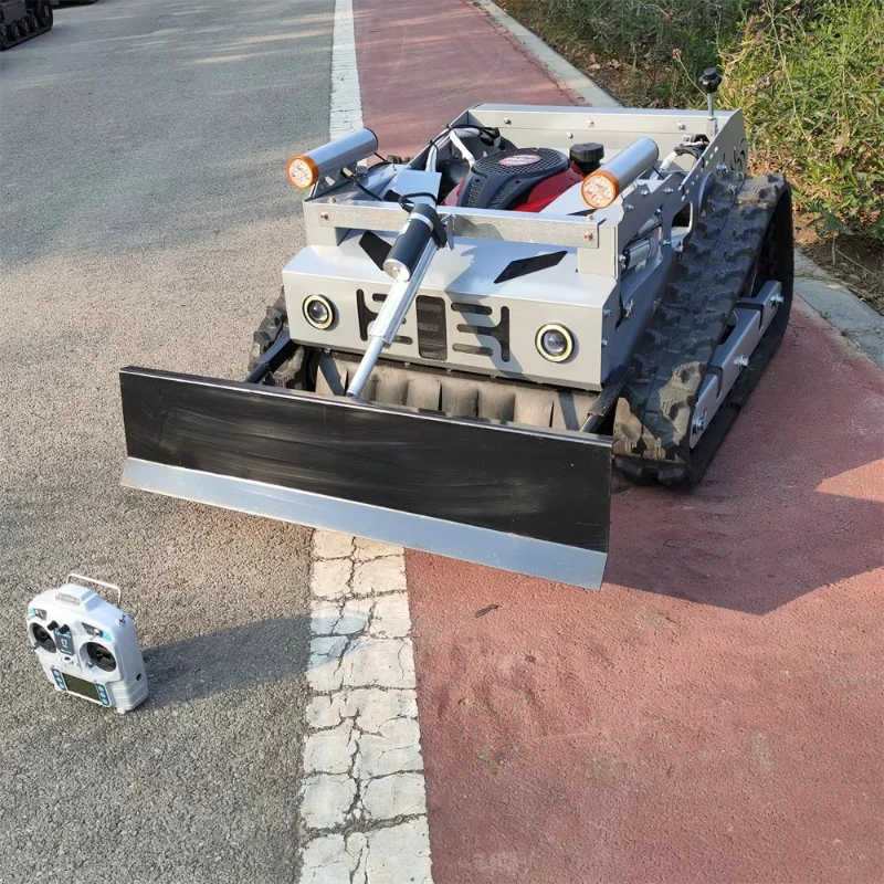 جزازة العشب بجهاز التحكم عن بعد، جزازة العشب الآلية الأوتوماتيكية بدون دوران مع مجرفة الثلج، عرض القطع 800 مم جزازة العشب #5