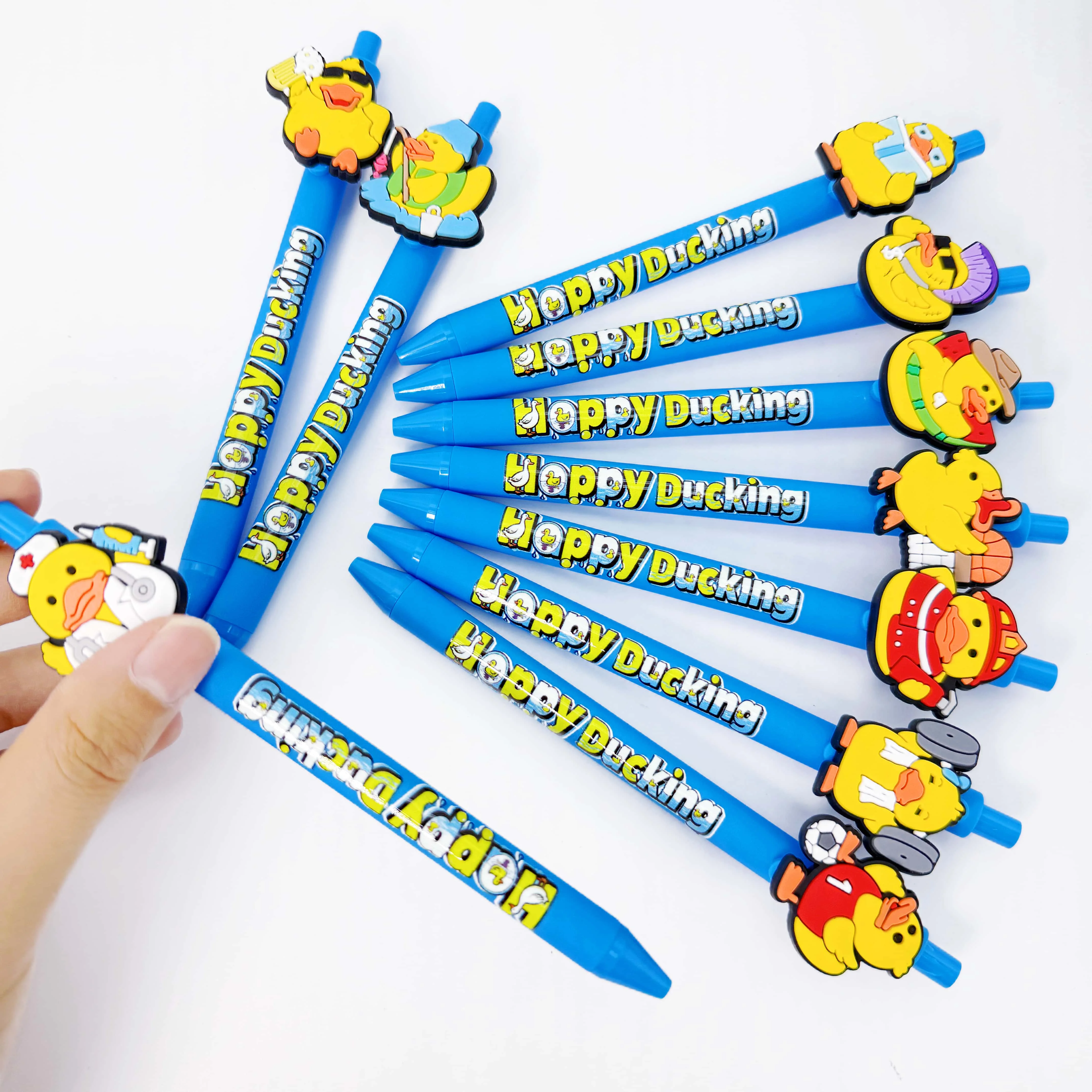 10 szt./15 szt. Długopis z motywem małej żółtej kaczki, długopis z motywem zwierzęcym, długopis do pisania dla uczniów, długopis do podpisywania