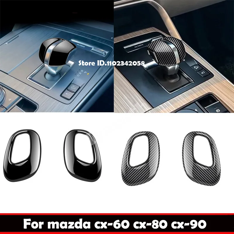 Für Mazda CX-60 CX 60 CX-80 CX80 CX-90 2022 2023 2024 2025 ABS Auto Schaltknauf Abdeckung Zierleiste Aufkleber Zubehör