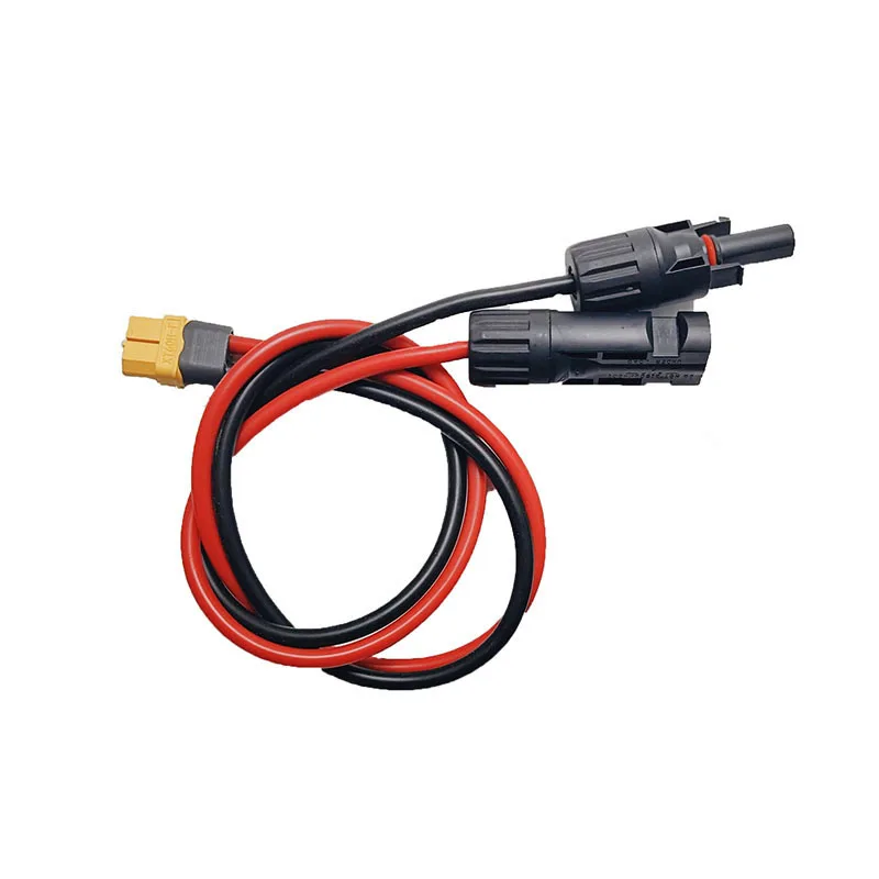 XT60H أنثى إلى موصل الطاقة الشمسية محول مع 50 سنتيمتر 12AWG سيليكون سلك موصل توصيل لوحة طاقة شمسية لحزمة بطارية ليبو