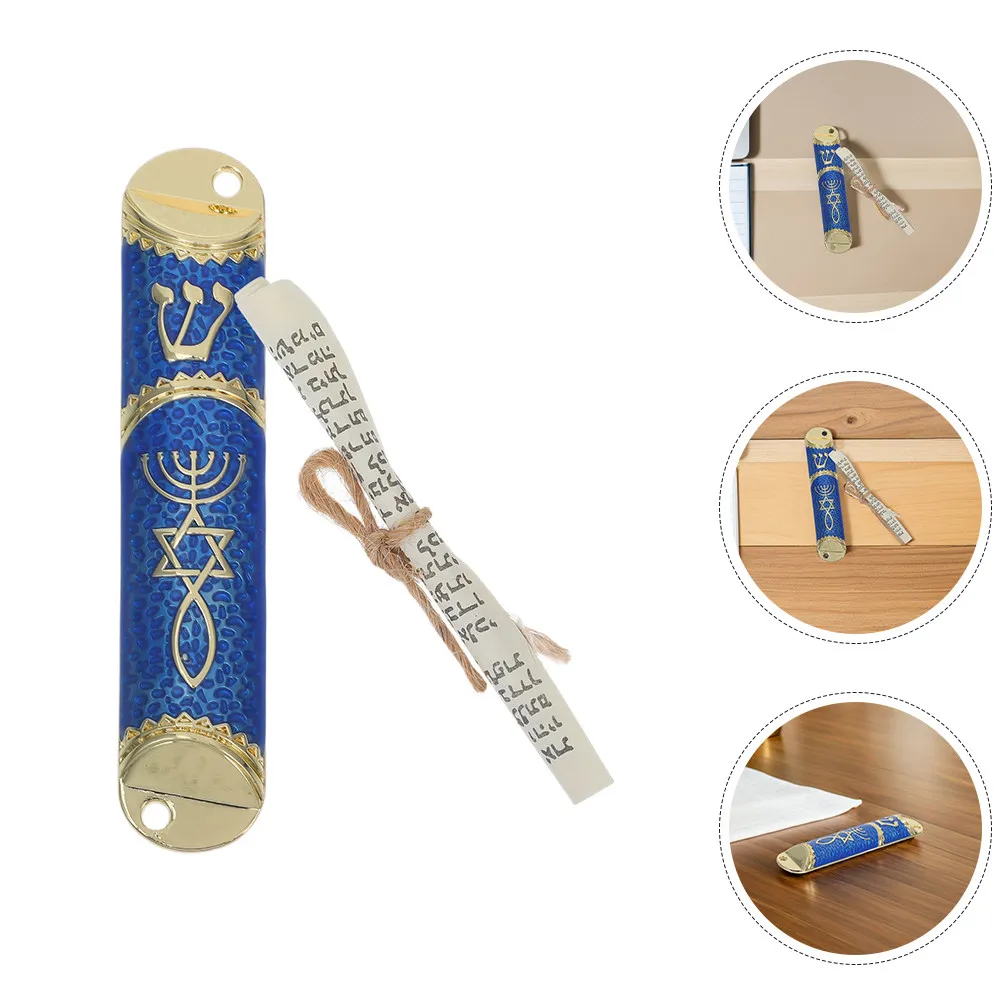 Mezuzah Case Jewish Decor Blessing Home Eid Mubarak Halloween Christmas New Year Anti Rust Metal Door Frame Bedroom Door Colored