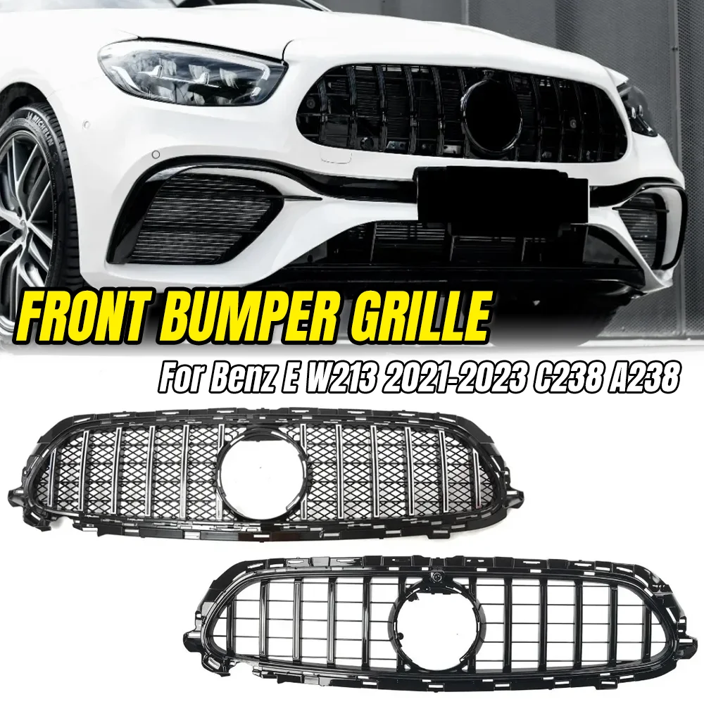 

For Mercedes W213 E-Class 2021-2023 Front Bumper Grille AMG Diamond Mesh Racing Style Custom Car Exterior Styling
