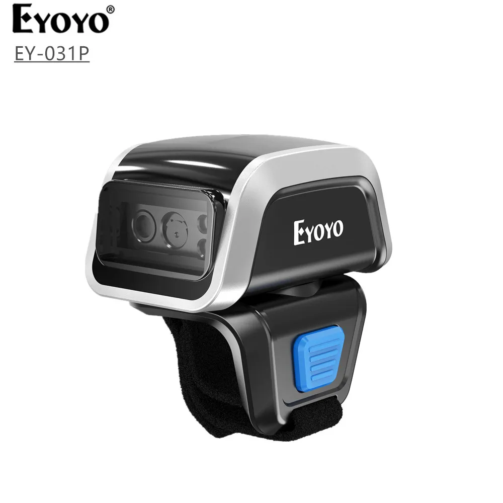 

Eyoyo 2D Wearable Ring Barcode Scanner Mini Portable 3-in-1 USB Wired 2.4G Wireless Bluetooth finger scanner 1D QR Code Reader