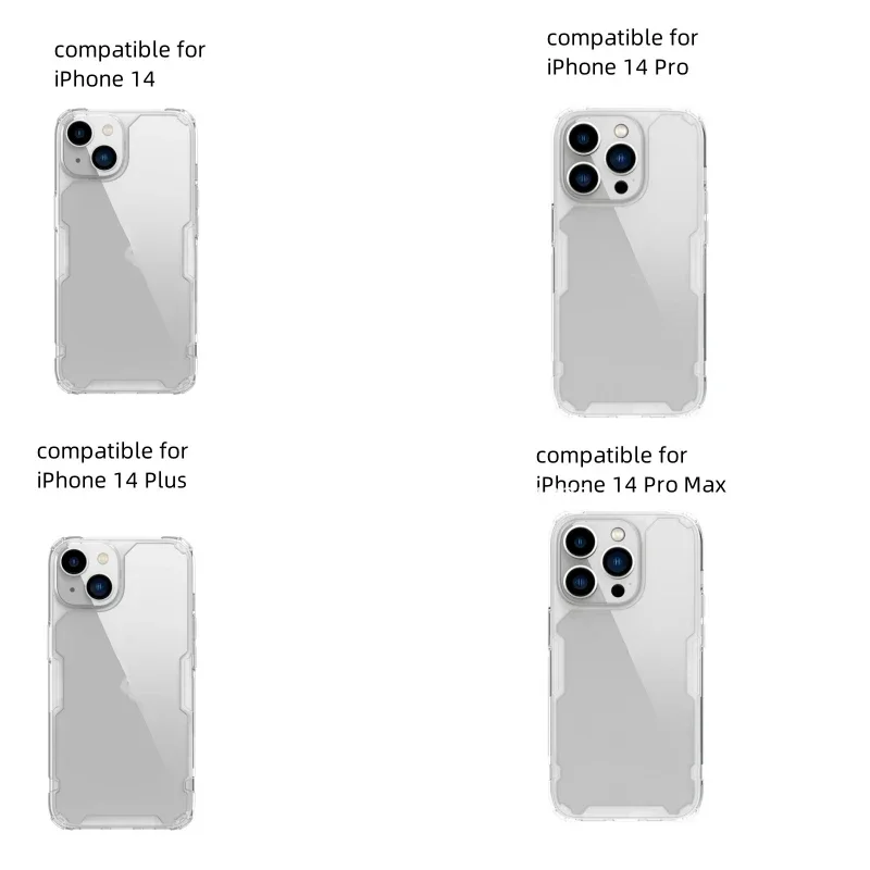 for iPhone 14 Pro Max Case/14 Plus/14+ Nillkin Nature TPU Pro Case Transparent hard  TPU+PC case phone case protective case