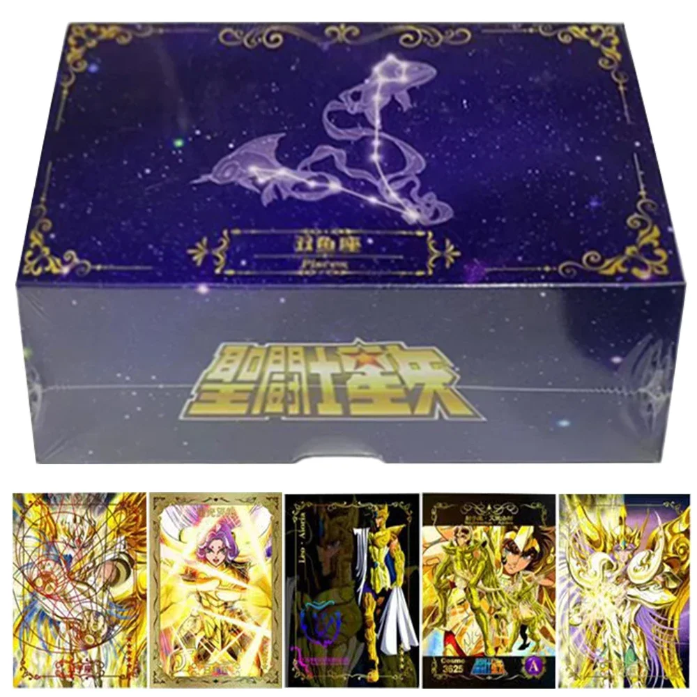 Saint Seiya Collection Card For Children Aiolia Death Mask Dokho Four Star Colorful Flash Exquisite Limited Game Card Kids Gifts