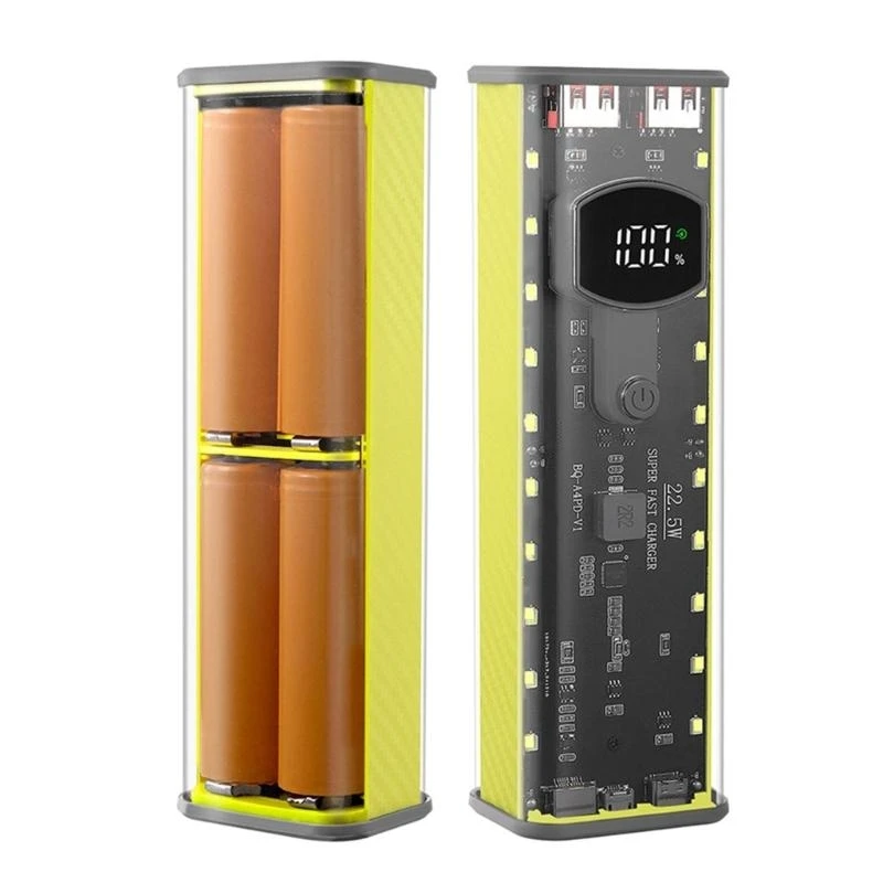 

U55B Professional 4Slot 21700 Battery Holder Integrated Fast Charging Circuit Safety Protections Systems Storage Box Shell