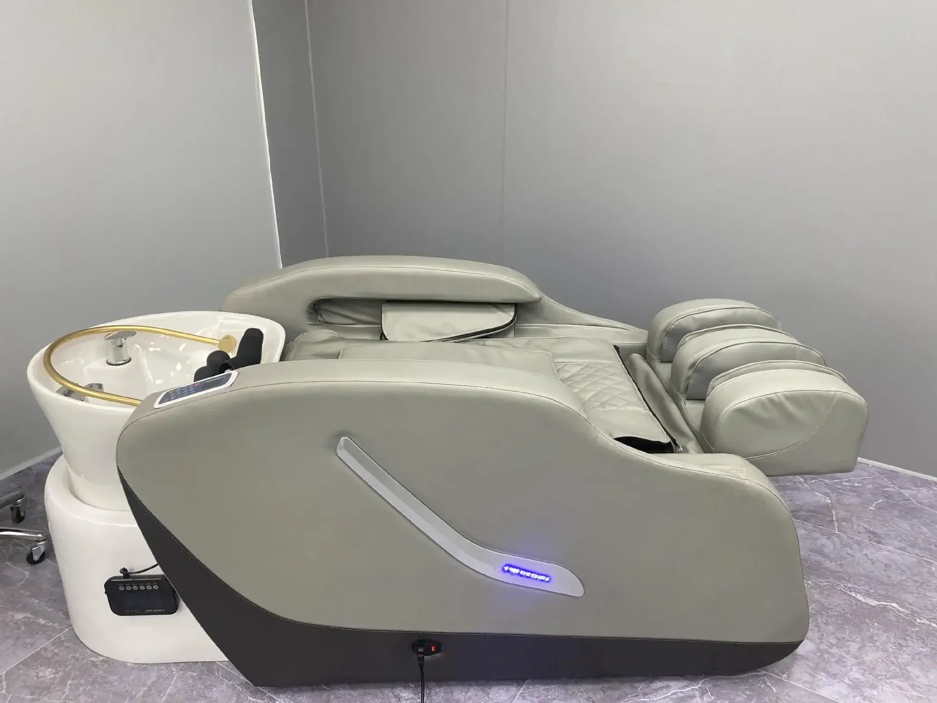 

ss newFull-Automatic Intelligent Electric Massage Shampoo Bed for Hair Salon Ceramic Basin Washing and Flushing Massage