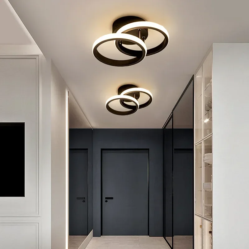 Modern Nordic LED Ceiling Lights, Lâmpada do quarto, Sala de estar, Corredor Light, Varanda Luzes, Iluminação doméstica, 3 cores, Corredor