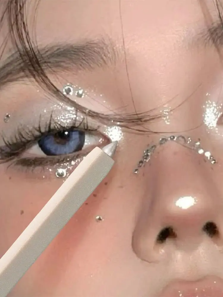 ホワイト ハイライター ペン、パーリー グリッター マット アイ ブライトニング スティック、アイ コンター アイライナー ペン、エグヨ サル ペン、アイ ハイライト ペンシル