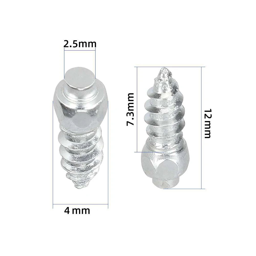 50pcs Tire Carbide Screw Spikes Skid Nails Anti-Slip For Car Motorcycle AT With Tool For Winter Snow Anti-skid Studs